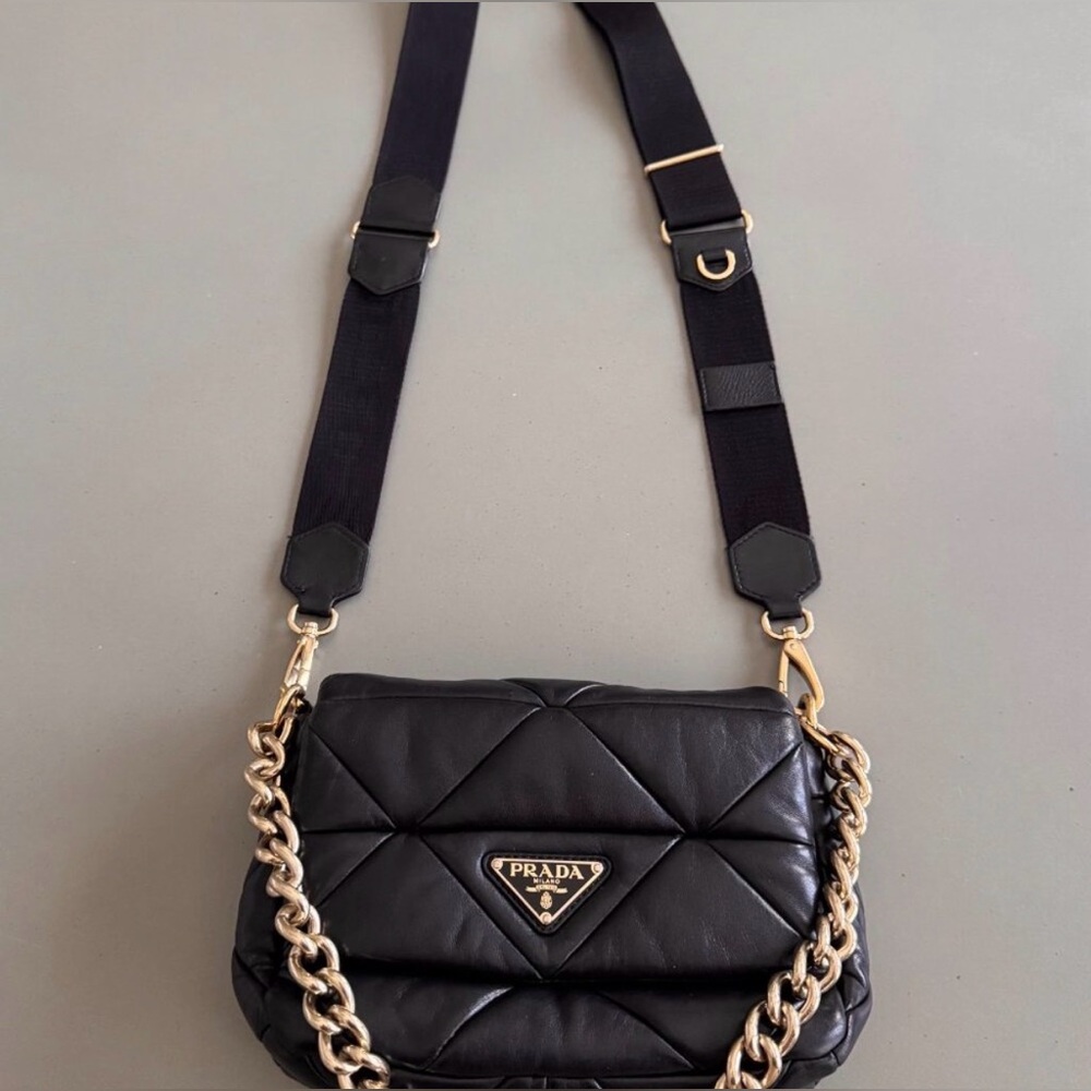 Prada System Nappa Leather Patchwork Crossbody Ba… - image 3